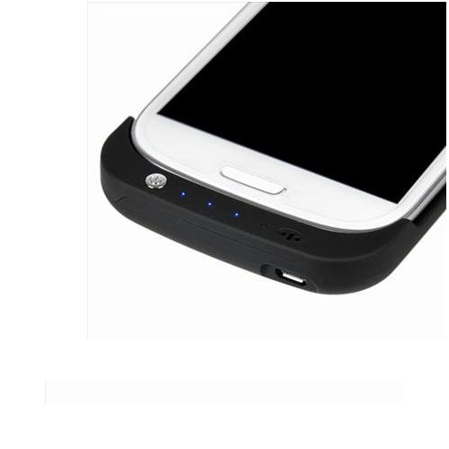 Black 3200mAh External Backup Battery Charger Case For Samsung Galaxy